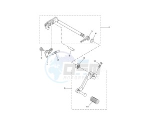 WR X 125 drawing SHIFT SHAFT