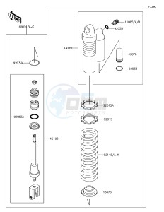 KX85-II KX85DEF EU drawing Shock Absorber(s)