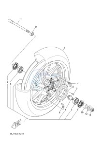 YP400RA X-MAX 400 ABS (BL11 BL11 BL11 BL11) drawing FRONT WHEEL