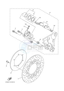 XV1900A MIDNIGHT STAR (1CR3) drawing REAR BRAKE CALIPER