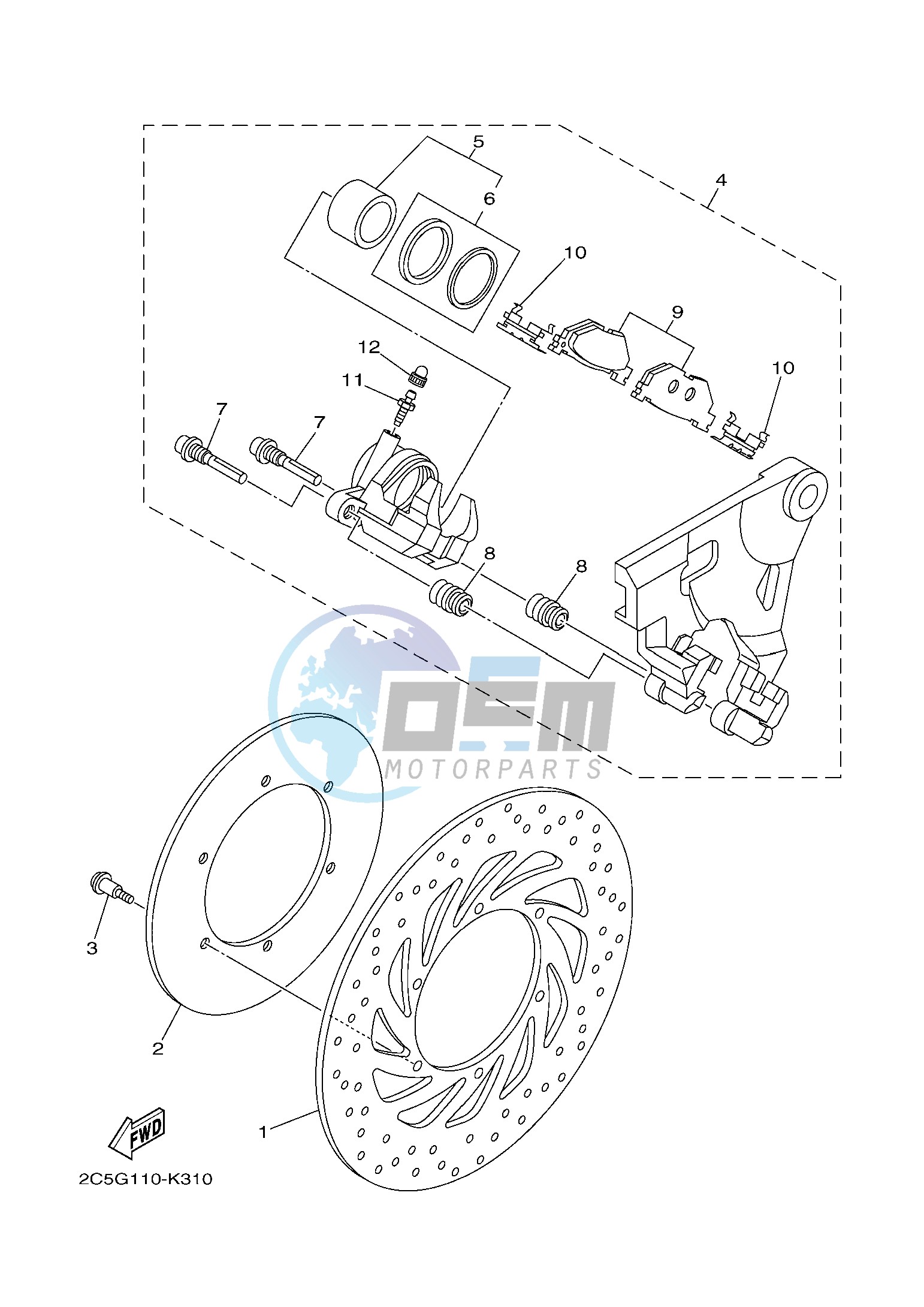 REAR BRAKE CALIPER