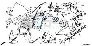 VFR800XF CrossRunner 2ED drawing UPPER COWL