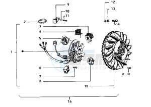 FL2 HP 50 drawing Flywheel magneto