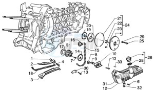 Beverly 200 drawing Pump group-oil pan