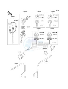 KVF 360 B [PRAIRIE 360] (B6F-B9F) B6F drawing IGNITION SWITCH