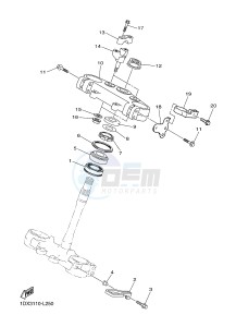 WR450F (1DXK) drawing STEERING