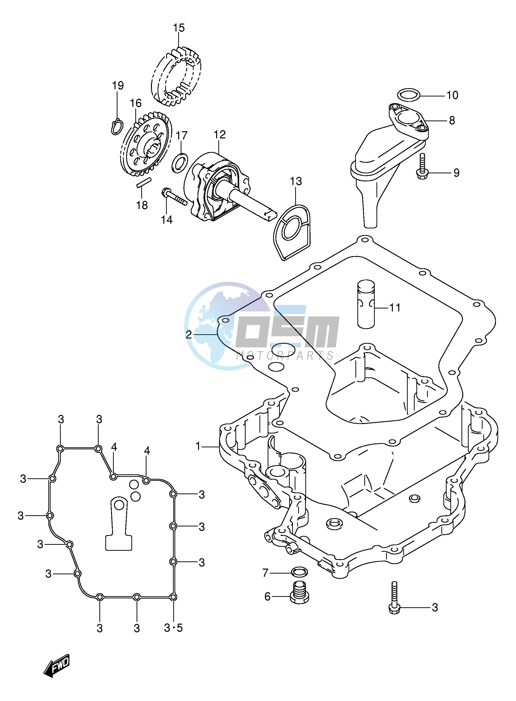 OIL PAN OIL PUMP