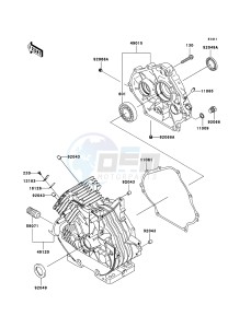 MULE 600 KAF400-B1 EU drawing Crankcase