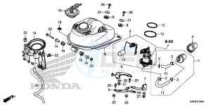 MSX125E MSX125 UK - (E) drawing FUEL TANK