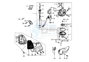 SPEEDFIGHT ARIA CATALYC - 50 cc drawing CARBURETOR