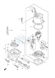 DF 200 drawing PTT Motor (DF200TL 2008 & Newer)