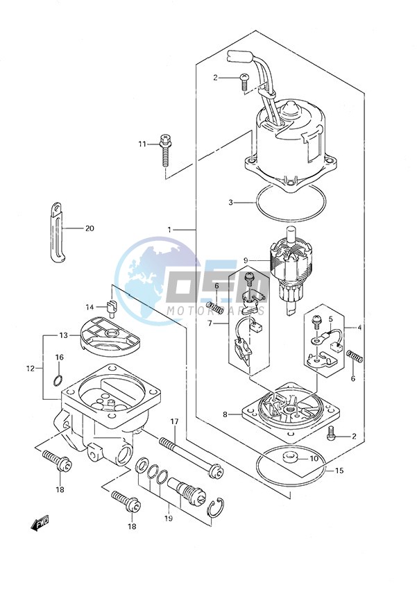 PTT Motor (DF200TL 2008 & Newer)