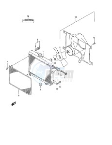 LT-F500F (E24) drawing RADIATOR (MODEL W X Y)