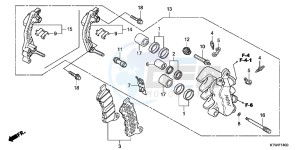 SH300B drawing FRONT BRAKE CALIPER