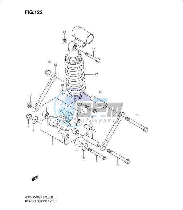 REAR CUSHION LEVER (GSX1300RL1 E2)