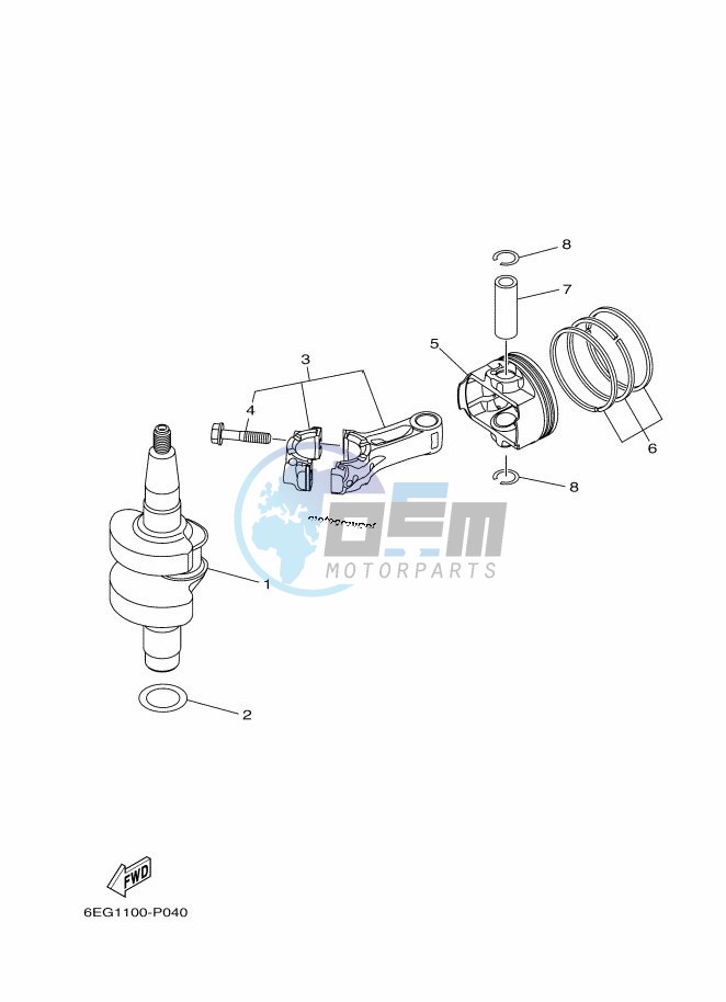 CRANKSHAFT--PISTON