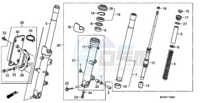 ST1300A9 Korea - (KO / ABS MME) drawing FRONT FORK