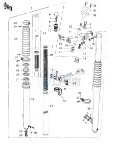 KX 250 A [KX250] (A6-A7) [KX250] drawing FRONT FORK -- KX250-A6- -