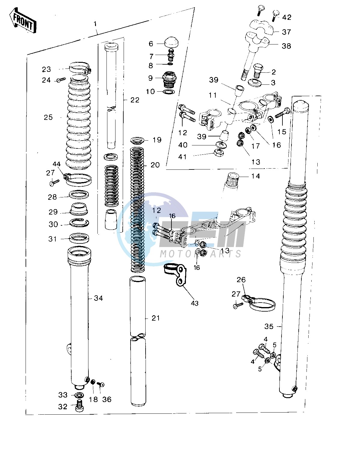 FRONT FORK -- KX250-A6- -