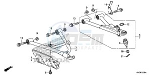 TRX500FE1E TRX500FE1 Europe Direct - (ED) drawing FRONT ARM