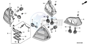 GL18009 France - (F / AB CMF NAV) drawing REAR COMBINATION LIGHT