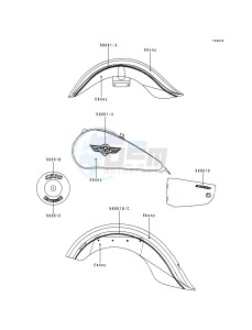 VN 1500 E [VULCAN 1500 CLASSIC] (E1) [VULCAN 1500 CLASSIC] drawing DECALS-- EBONY- -