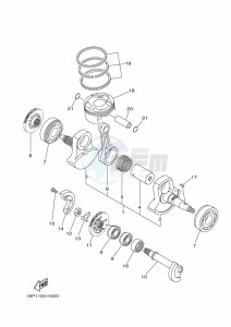 YFZ450R (BKDD) drawing CRANKSHAFT & PISTON