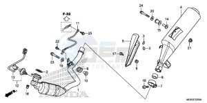 NC700SDD NC700S Dual Cluth ABS 2ED drawing EXHAUST MUFFLER