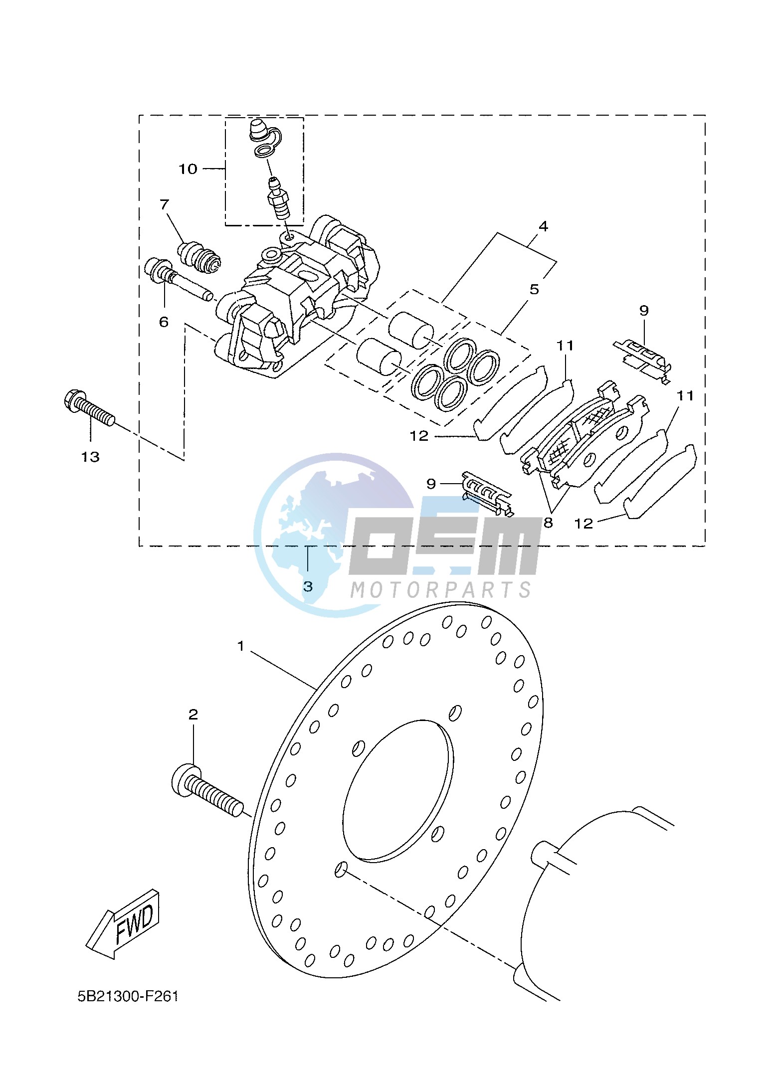 REAR BRAKE CALIPER