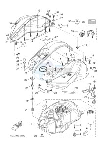 YZF-R125 R125 (5D7J 5D7J 5D7J) drawing FUEL TANK