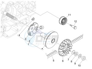 X7 250 ie Euro 3 drawing Driving pulley