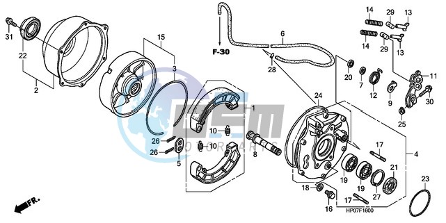 REAR BRAKE PANEL