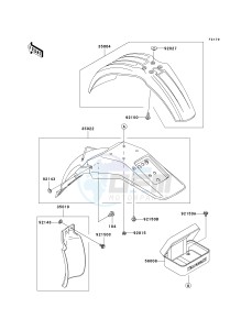 KDX200 H (H6F) 80 H6F drawing FENDERS