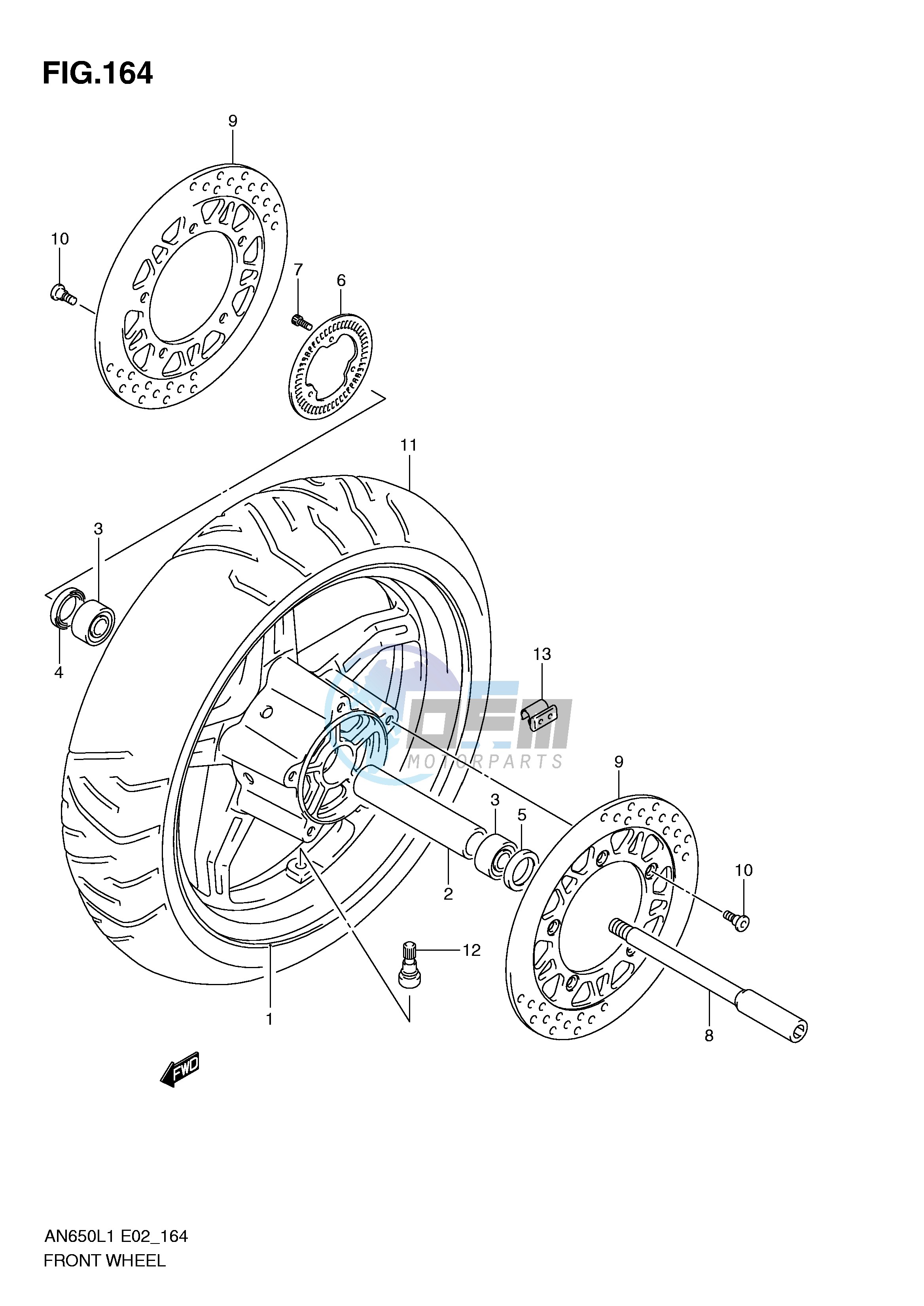 FRONT WHEEL (AN650AL1 E24)