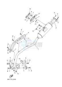 TT-R110E (B51F) drawing EXHAUST