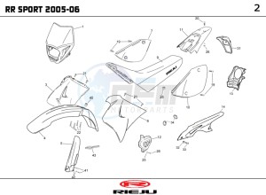 RR-50-SPORT-BLUE drawing COWLING