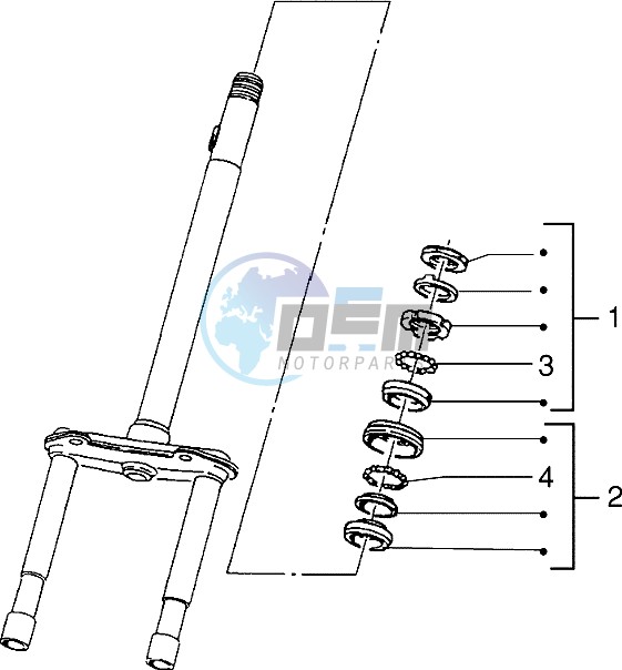 Steering bearing ball tracks