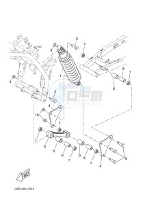 WR125X (22B8 22B8 22B8) drawing REAR SUSPENSION