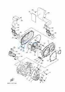 YXC700E YX70CPM (BHE2) drawing CRANKCASE COVER 1