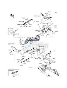 NINJA 300 ABS EX300BEFA XX (EU ME A(FRICA) drawing Side Covers/Chain Cover