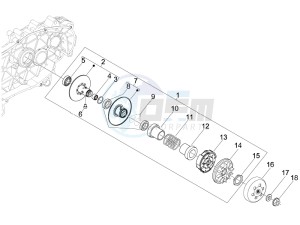 GTV 125 4T Navy (Euro 3) drawing Driven pulley