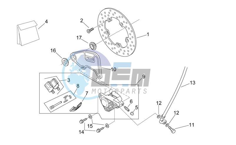 Rear master brake cylinder