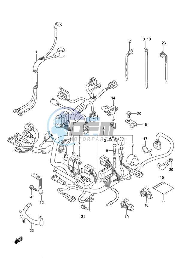 Harness Tiller Handle w/Power Tilt