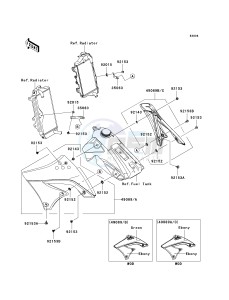 KX 450 E (KX450F MONSTER ENERGY) (E9FA) E9FA drawing ENGINE SHROUDS