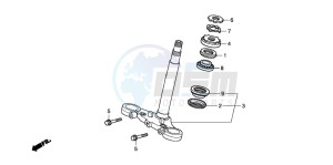 CBF1000T drawing STEERING STEM