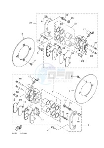 YXC700E YXC70VPXG VIKING VI (B853) drawing FRONT BRAKE CALIPER