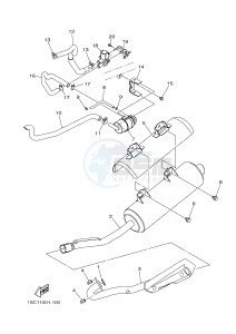 YFM300 RAPTOR 300 (1SC6 1SC7 1SC5) drawing EXHAUST