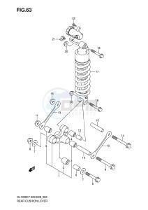 DL1000 (E3-E28) V-Strom drawing REAR CUSHION LEVER