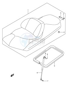 AN250 (E2) Burgman drawing SEAT (MODEL K3)