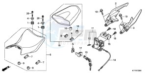 CBR125RC drawing SEAT